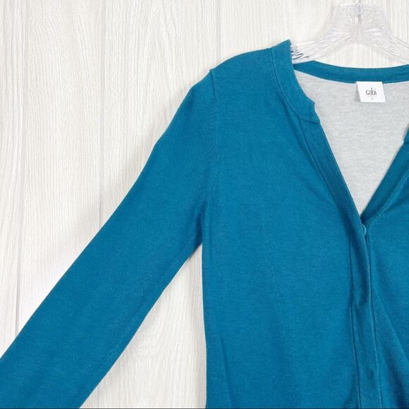 Cabi | Teal Ever Button Front Sweater Cardigan Style #3368 Size Small - Picture 3 of 6